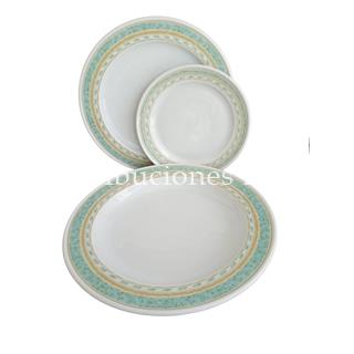 Plato hondo Melide Áncora Verde 23 cm. - Imagen 2