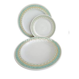 Plato llano Melide Áncora verde - Imagen 2